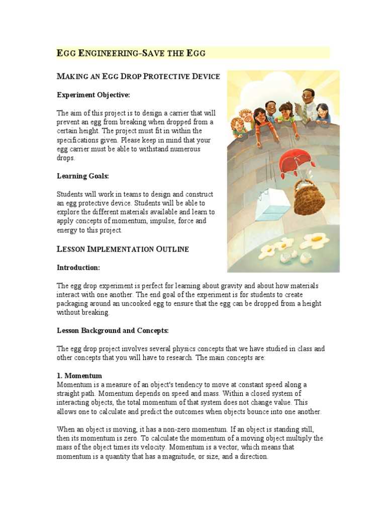 egg drop challenge worksheet