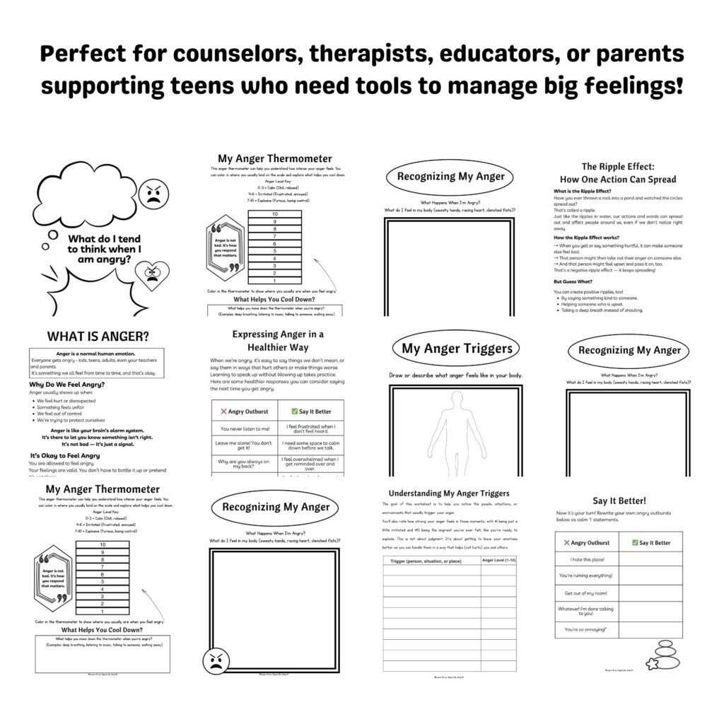 cbt for anger worksheets