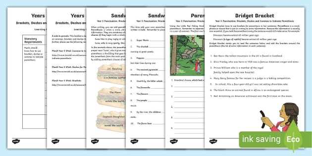 dash punctuation worksheet