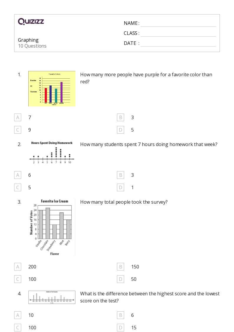 data worksheets year 5