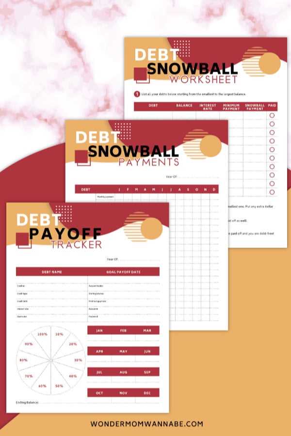 dave ramsey debt snowball worksheet free