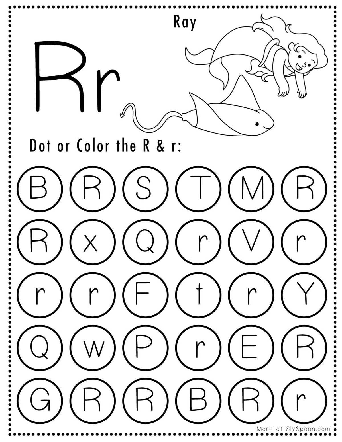 letter r free printable worksheets