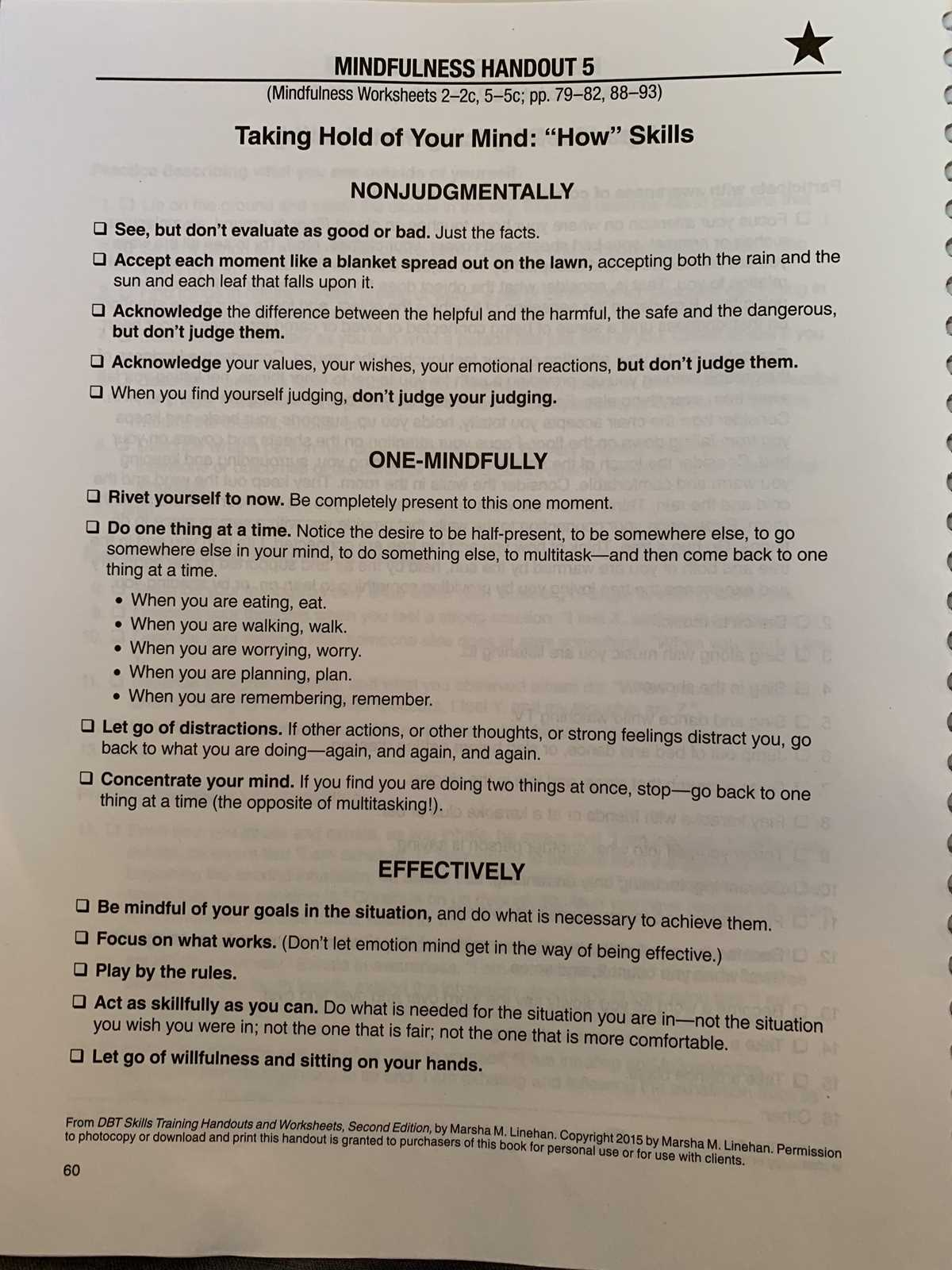 dbt skills training handouts and worksheets