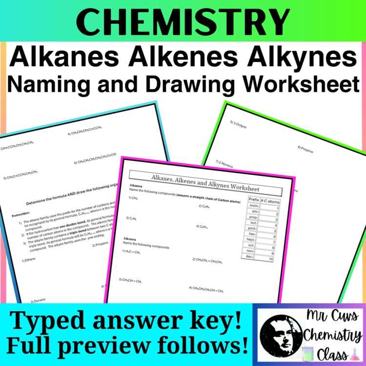 naming alkynes worksheet 1