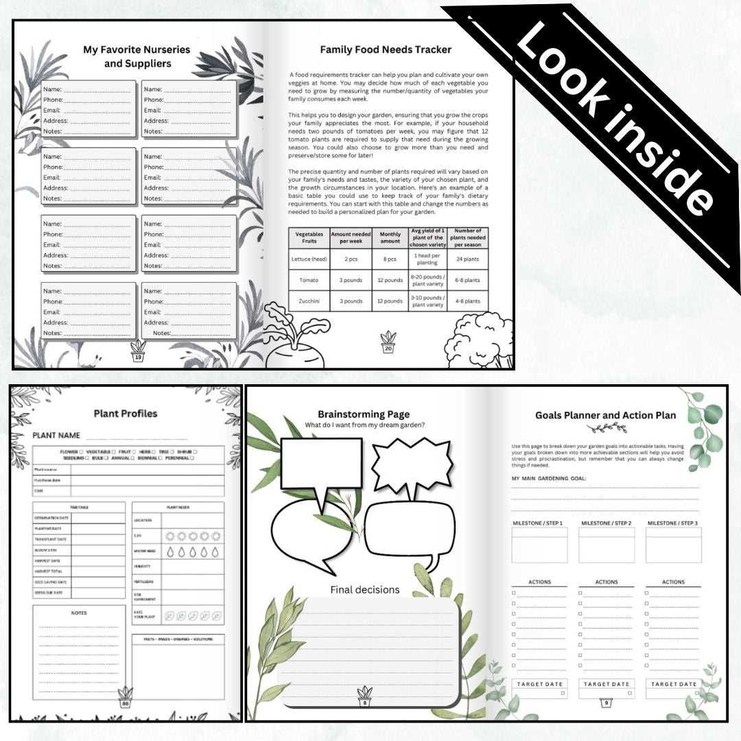 planning a garden worksheet