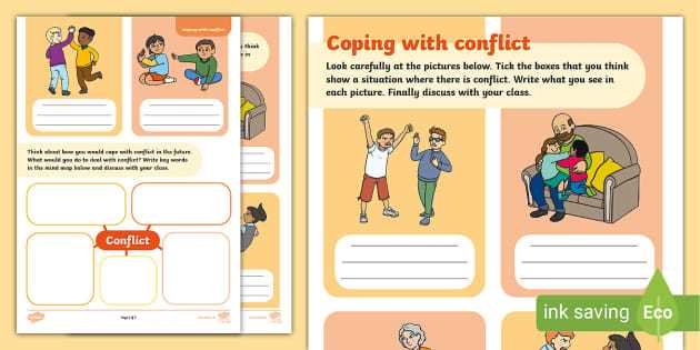 dealing with conflict worksheets