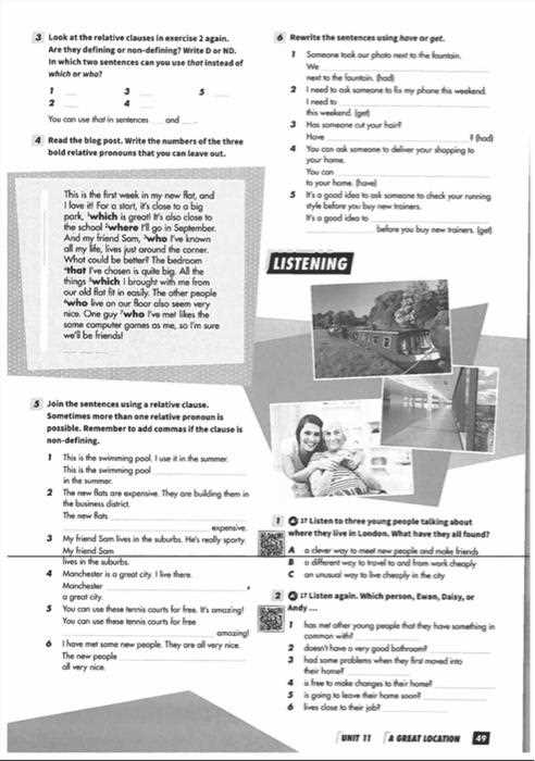 defining non defining relative clauses worksheets