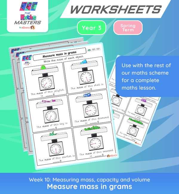 measurement mass worksheets