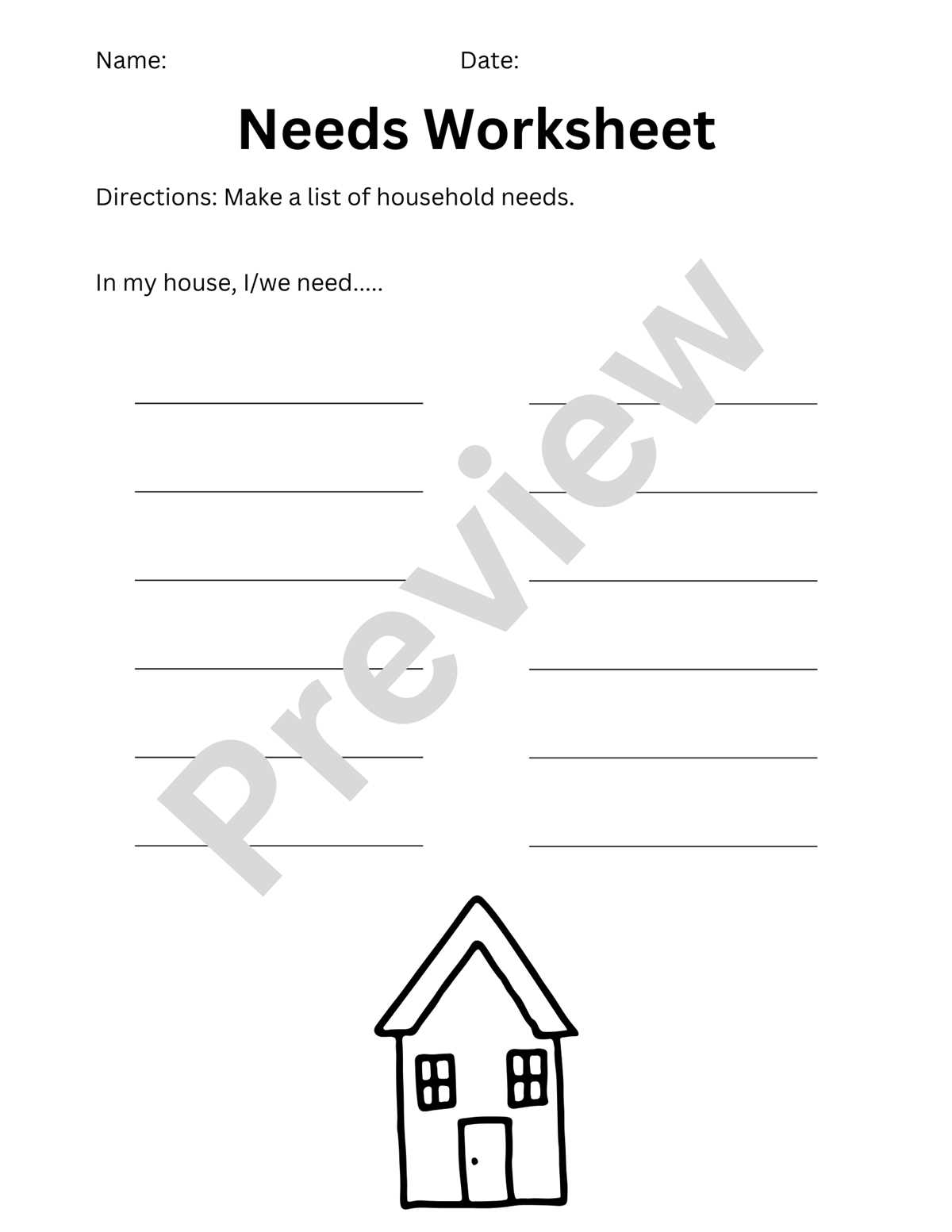 dependent student household worksheet