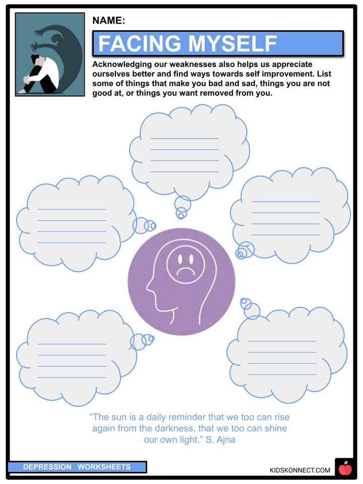 depression psychoeducation worksheets