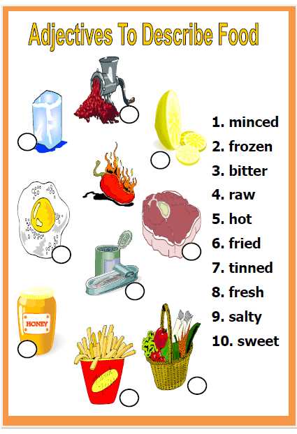 describe picture worksheet