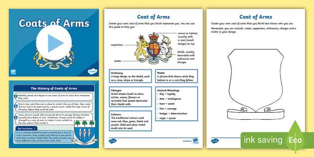 design a coat of arms worksheet