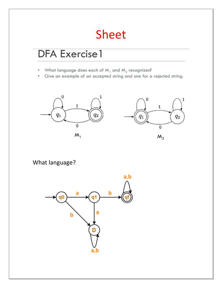 dfa worksheet