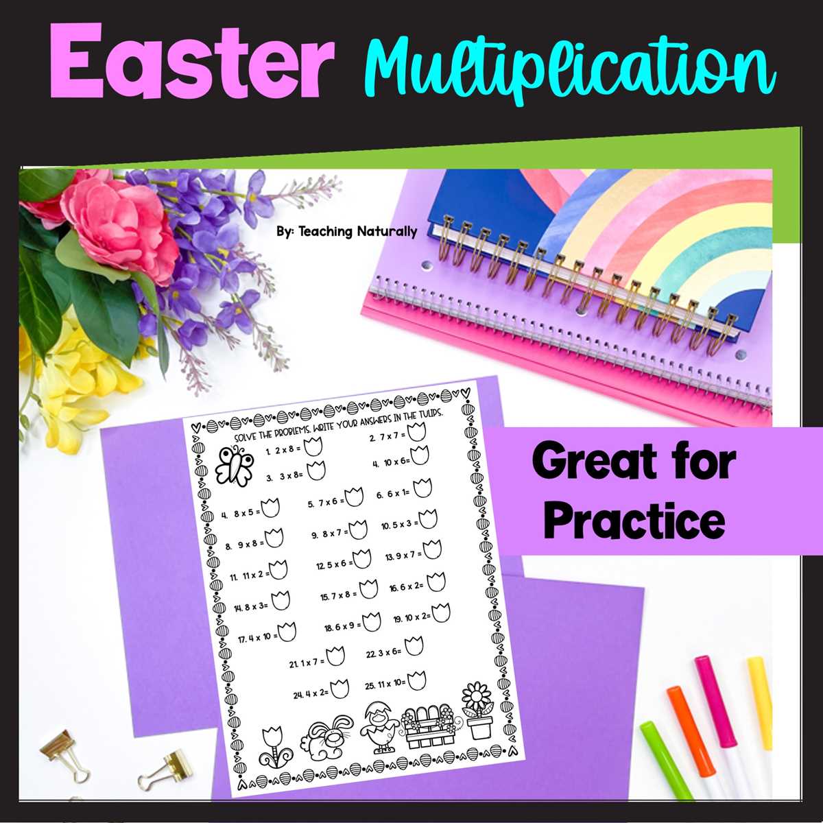 easter multiplication worksheets