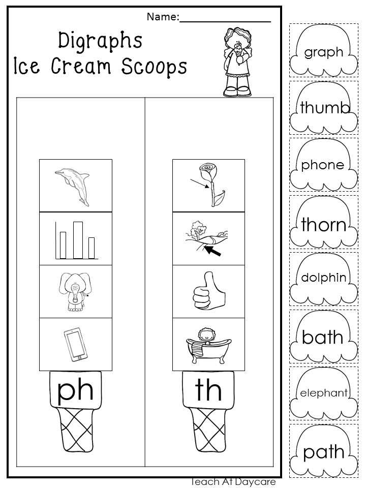 digraphs worksheets for grade 1