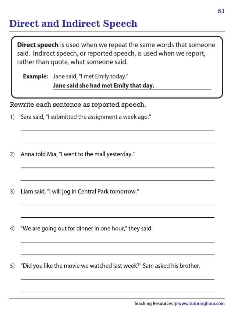 direct and indirect questions worksheets