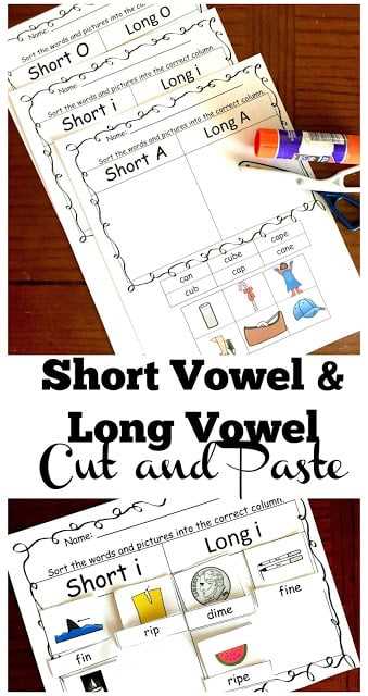 distinguish between long and short vowels worksheets