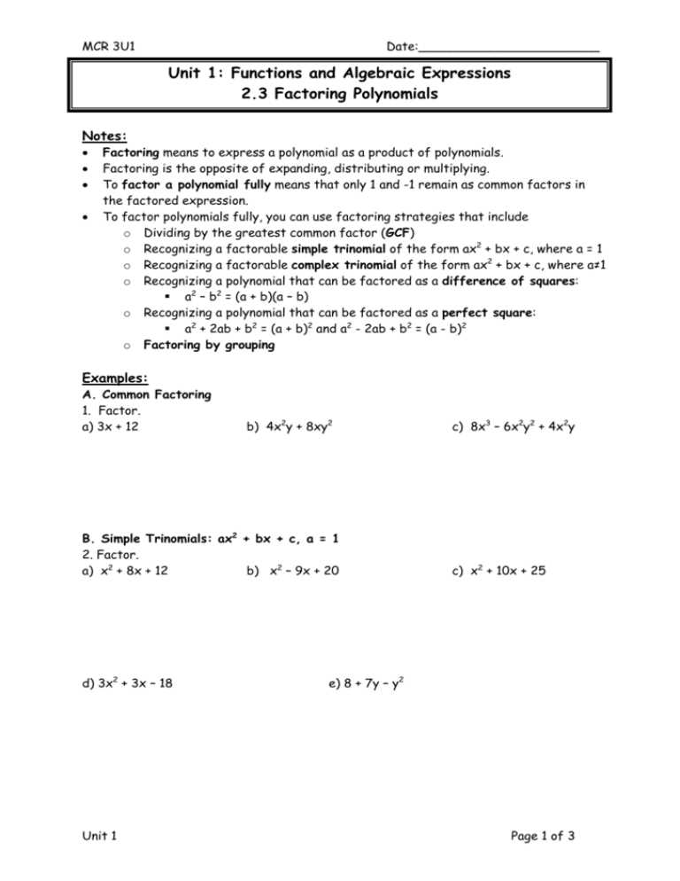 distributing and factoring worksheet