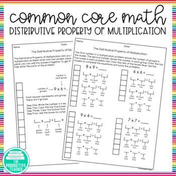 distributive multiplication worksheets