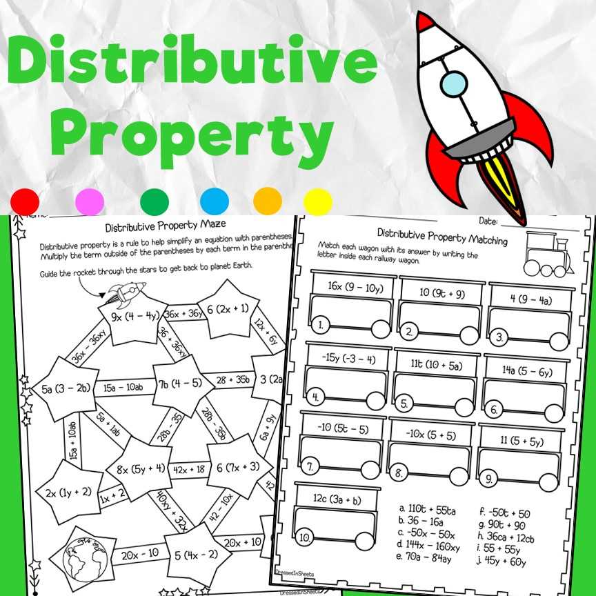 distributive property 7th grade worksheet