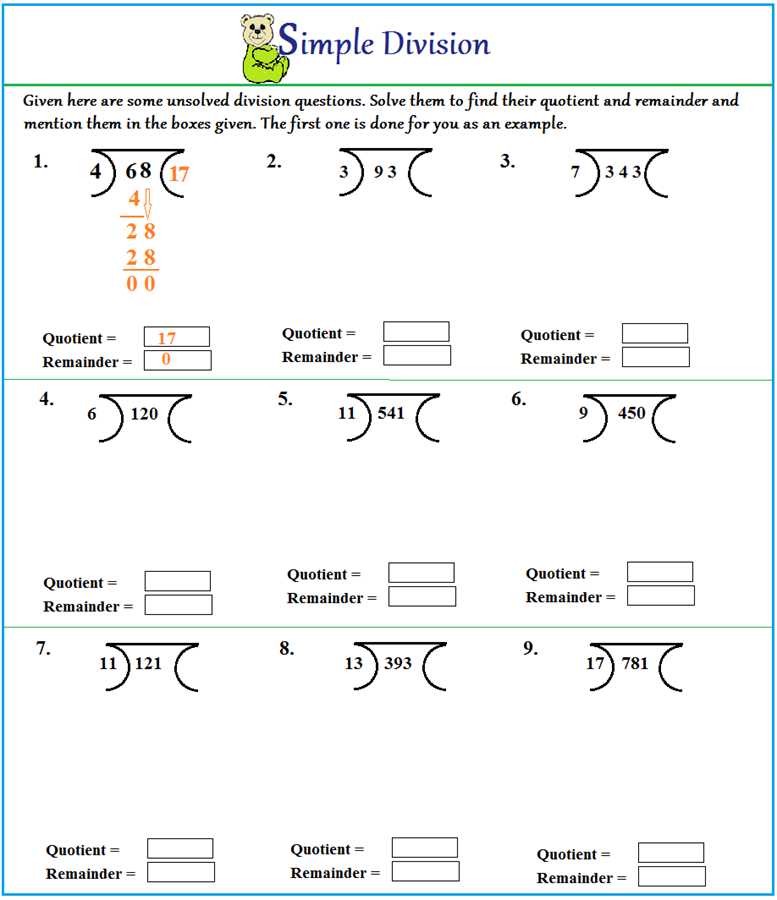 dividing without remainders worksheet