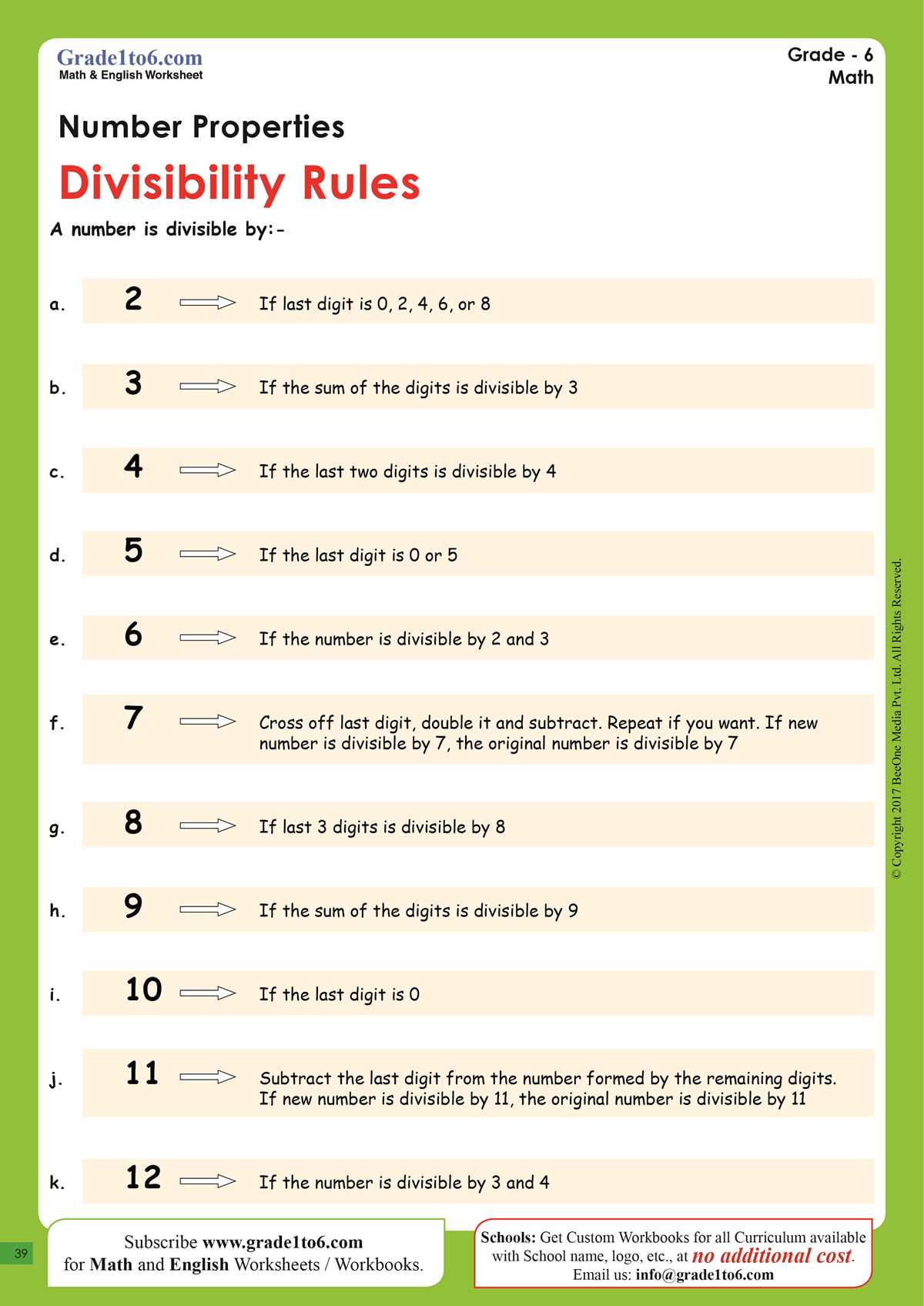 divisible by 7 worksheet
