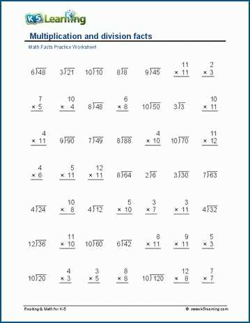 division and multiplication worksheets grade 3