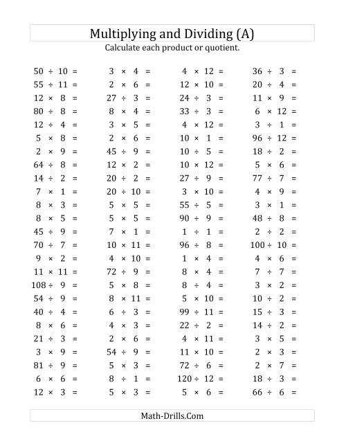 division fluency worksheets