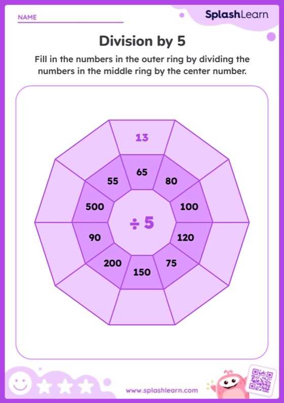 division for class 5 worksheet
