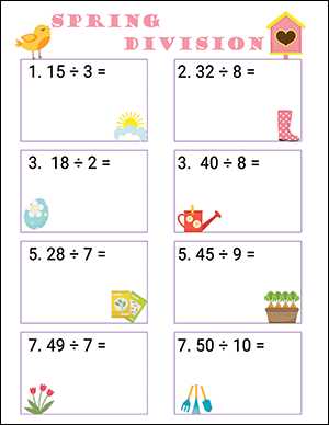 division kindergarten worksheets