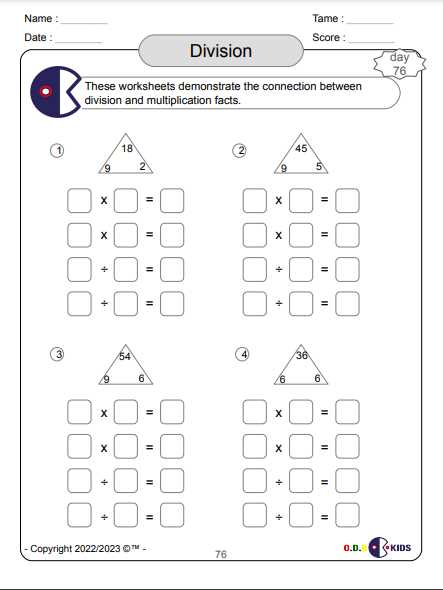 division worksheet 4th grade