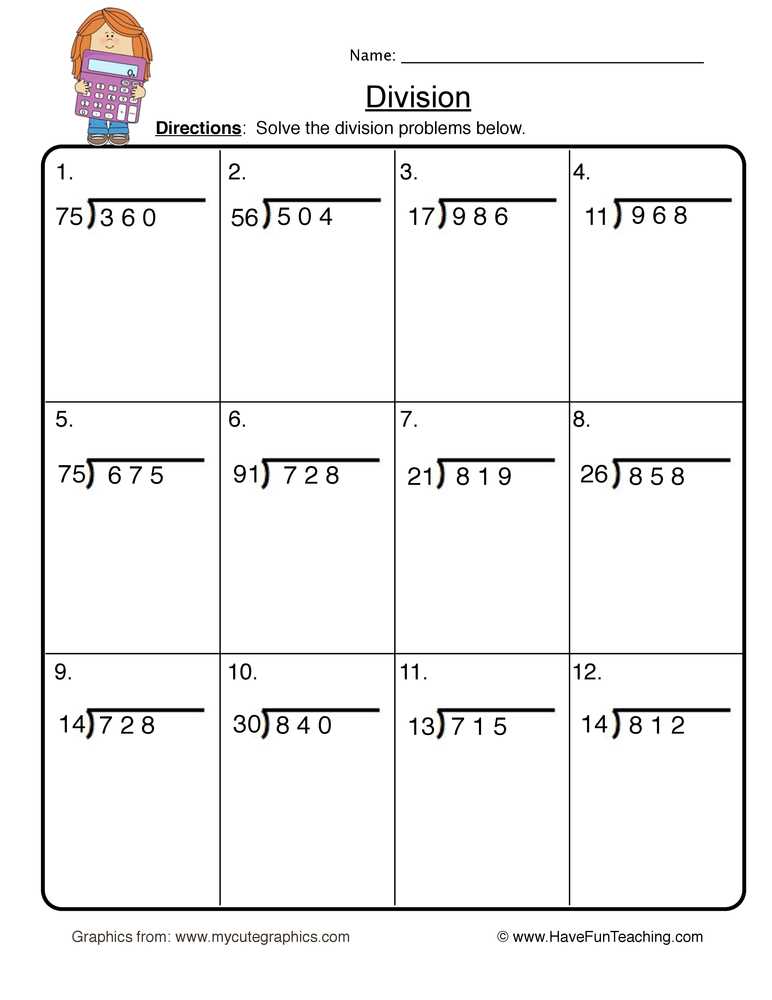 division worksheet practice