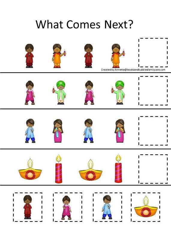 diwali worksheets for preschoolers