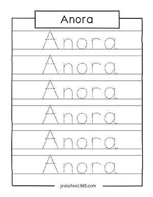 printable name tracing worksheet