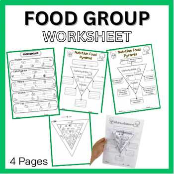 nutrition food pyramid worksheets