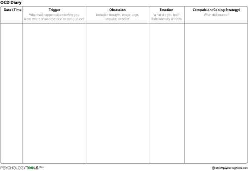 cbt for ocd worksheets