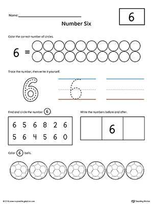 number six worksheet
