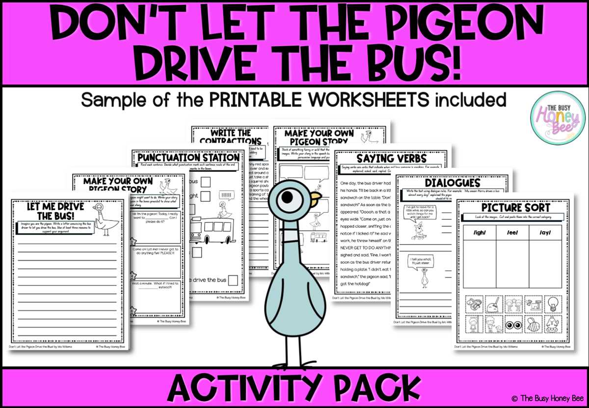 dont let the pigeon worksheet