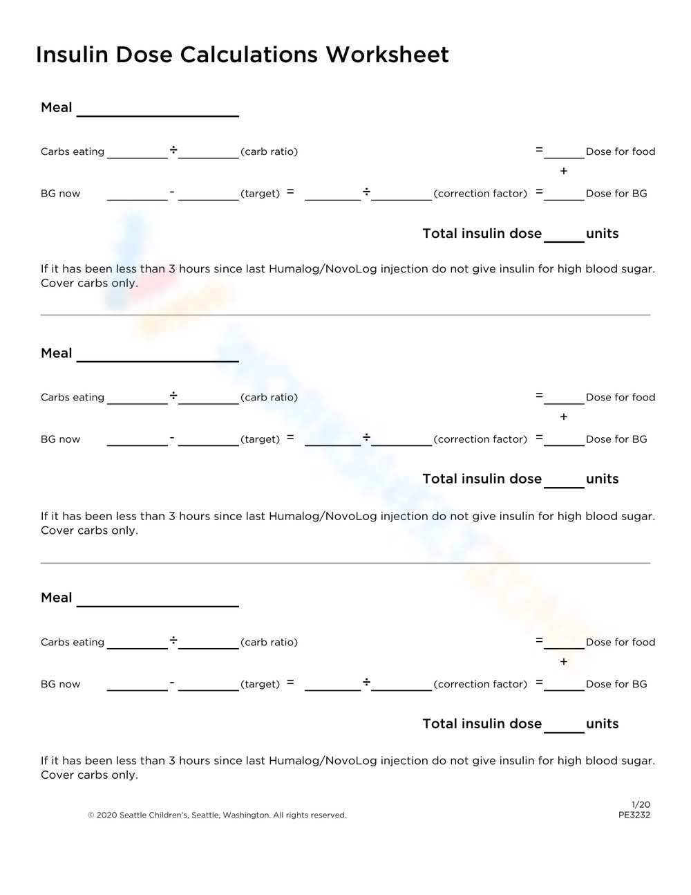 dosage calculations worksheet