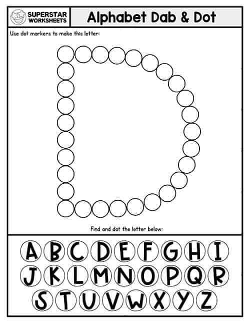 dot art alphabet worksheets