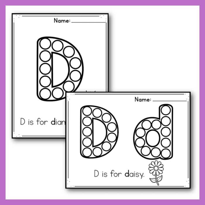 dot letter worksheets