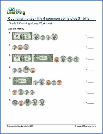 counting bills and coins worksheet counting bills and coins worksheet