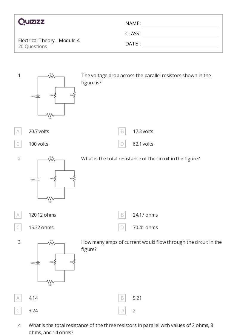 series vs parallel circuits worksheet