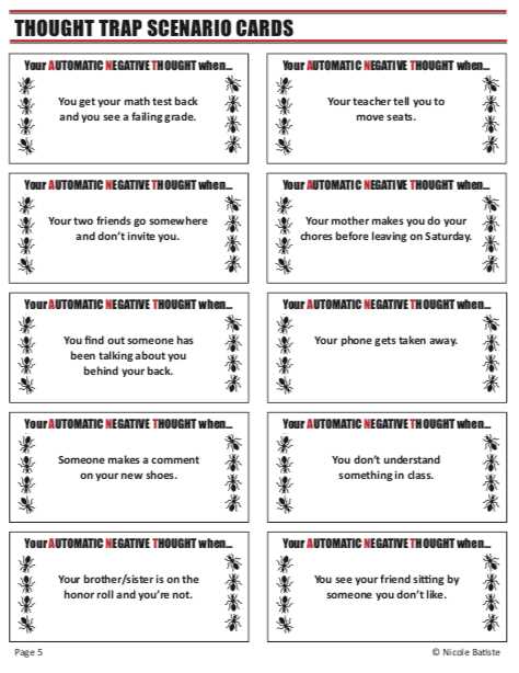 dr amen ants worksheet