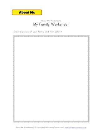 draw your family worksheet