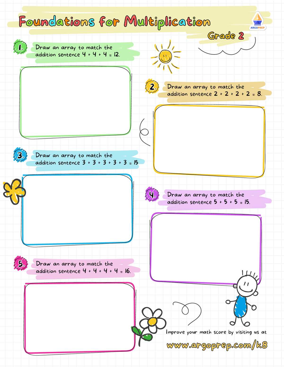 drawing arrays worksheet
