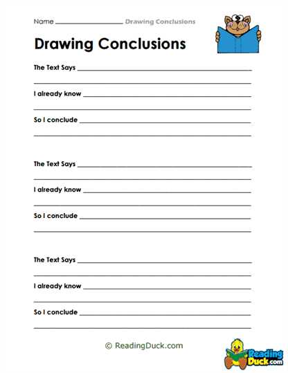 drawing conclusion worksheets