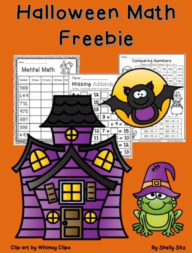 free math halloween worksheets