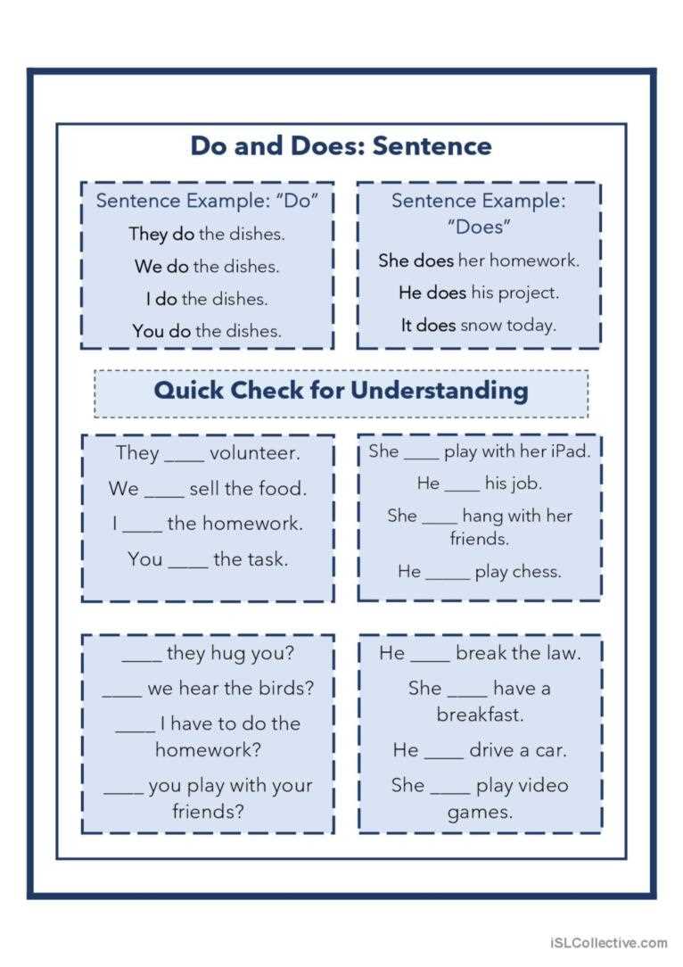 do and does grammar worksheets