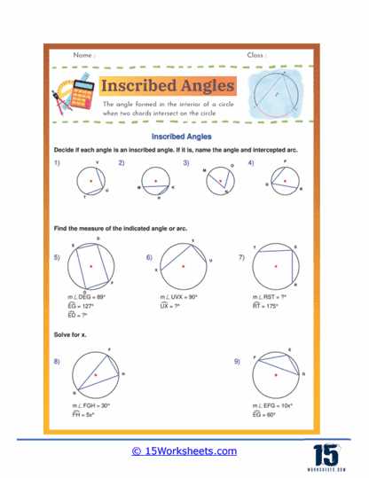 arcs and chords worksheet